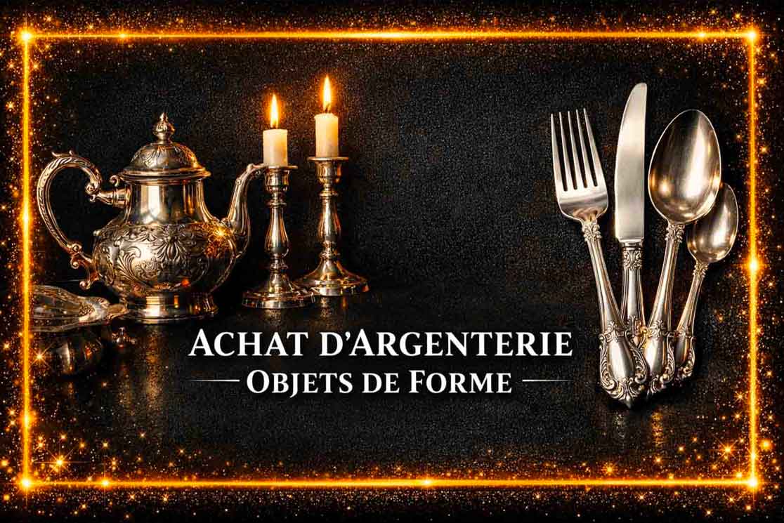 Rachat d'argenterie, ménagères et objets en métal précieux
