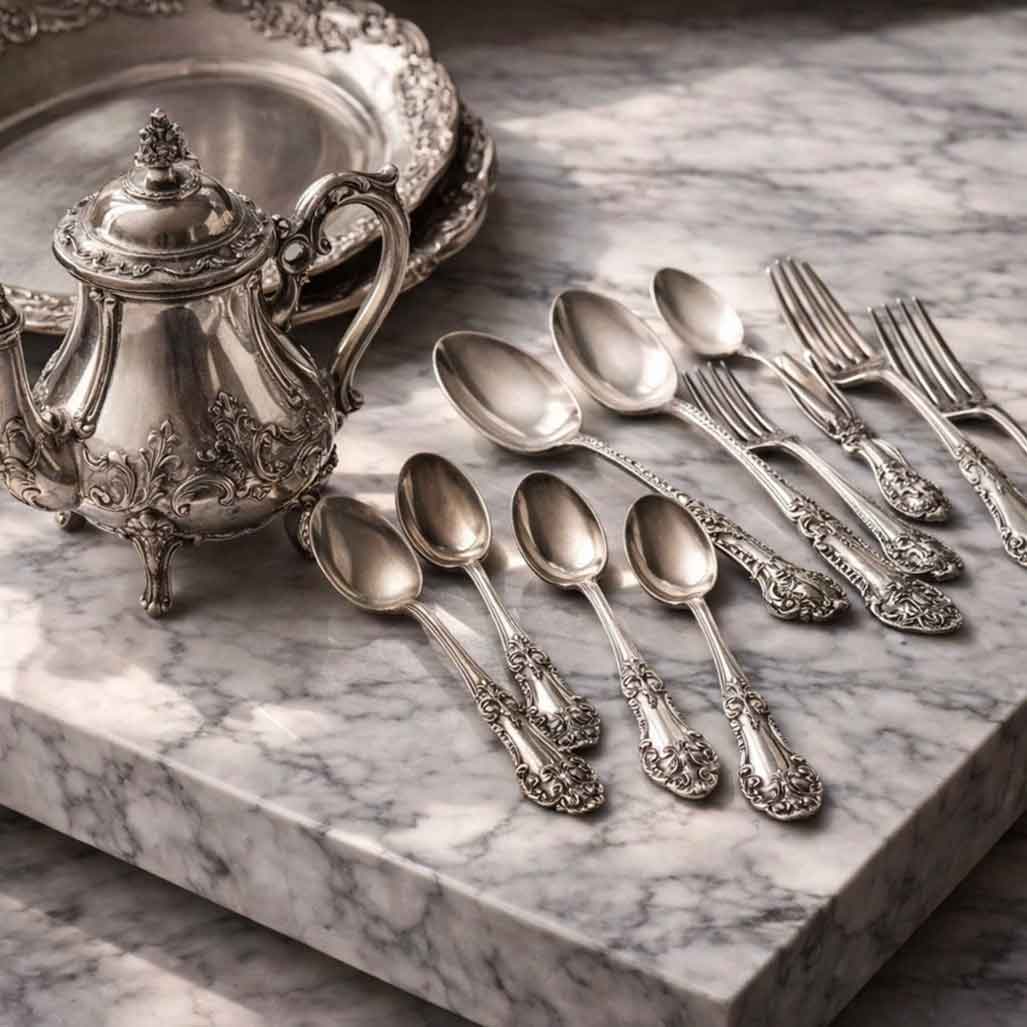 Rachat d'argenterie, ménagères et objets en argent massif