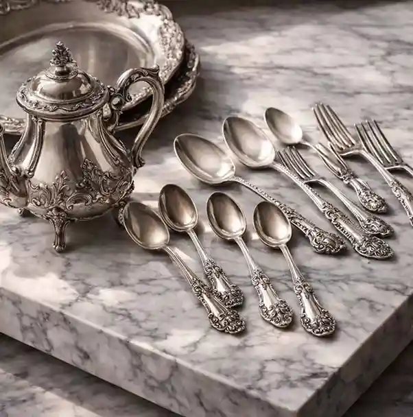 Rachat d'argenterie, ménagères et objets en argent massif