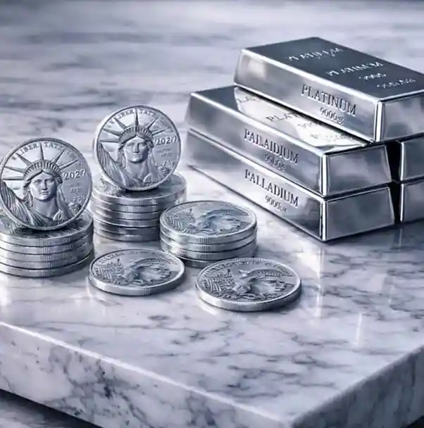 Rachat de platine d'investissement : lingots et pièces en platine